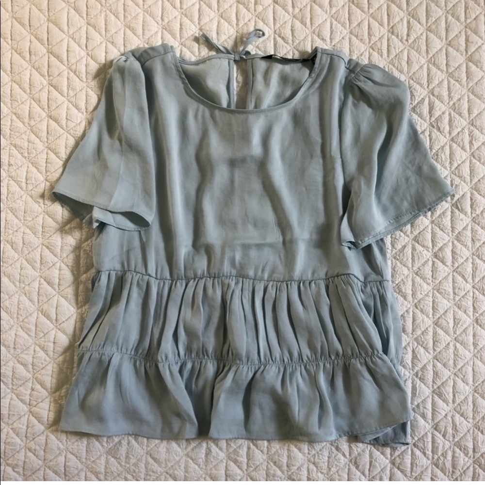 Glassons light blue silk top